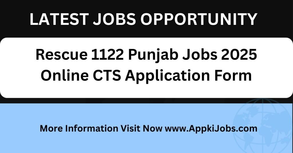 Rescue 1122 Punjab Jobs 2025