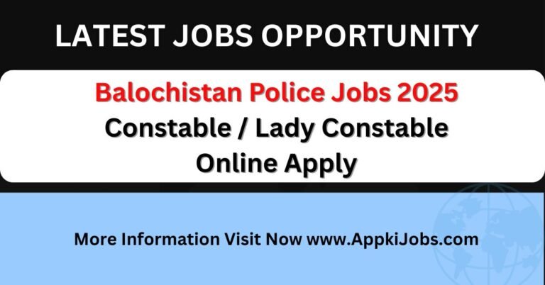 Balochistan Police Jobs 2025