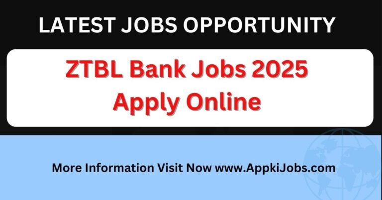 ZTBL Bank Jobs 2025 Apply Online